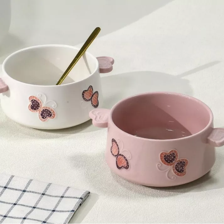 Bulaşık yıkanan güvenli elle boyanmış seramik kase