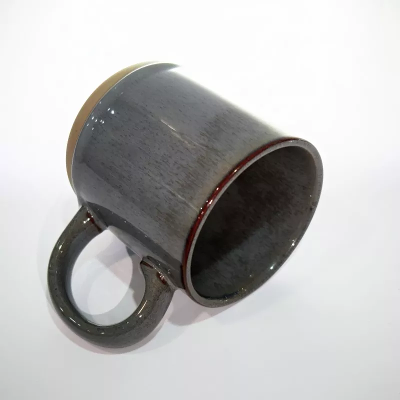 Basit Modern Seramik Seyahat Gri Kupa